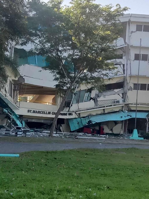  據地震部門稱，震央位於桑托斯將軍市西南約13公里處，震源深度10公里。 圖：翻攝自 X @W0lverineupdate