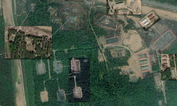  新的偵察影像揭示了列寧格勒地區大伊熱拉的第1060後勤支援中心軍火庫損壞程度的範圍。 圖：翻攝自 X @NOELreports 
