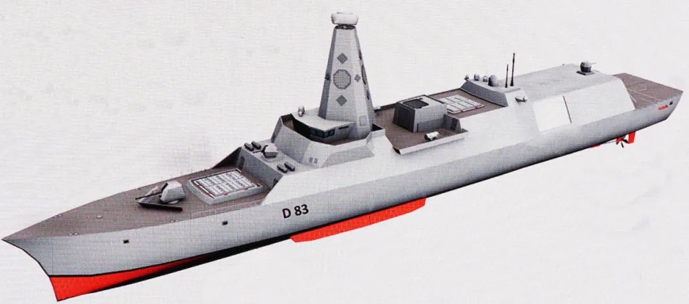  英國 83 型驅逐艦胎死腹中。 圖：翻攝自星海之刃 