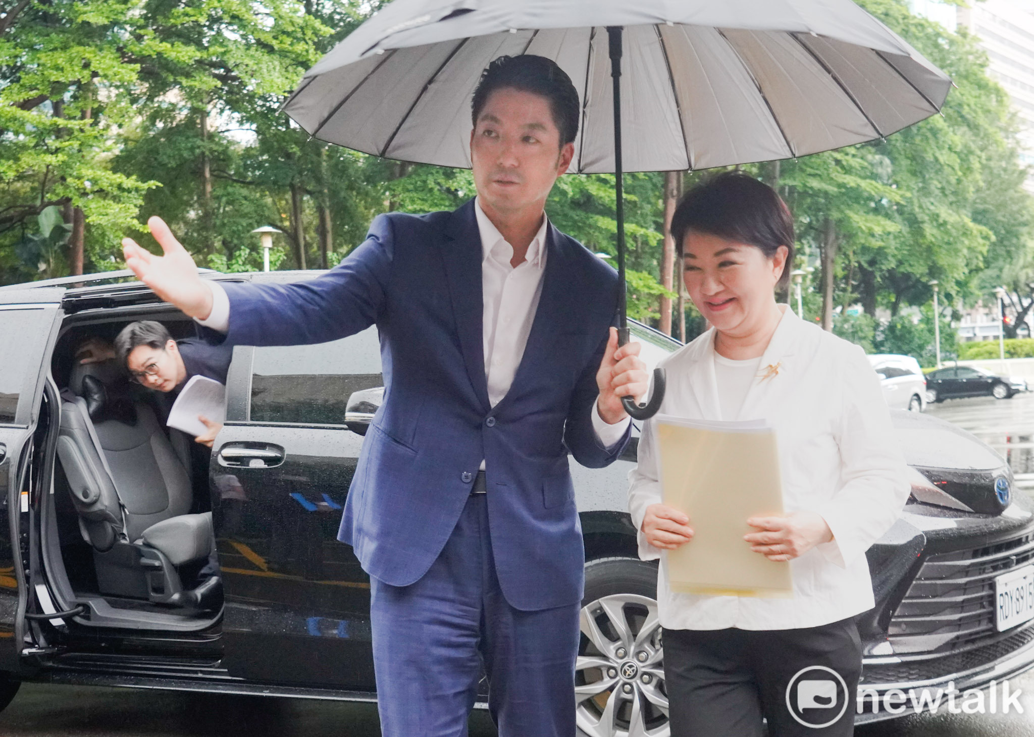  台北市長蔣萬安和台中市長盧秀燕。 圖：張良一/攝（資料照） 