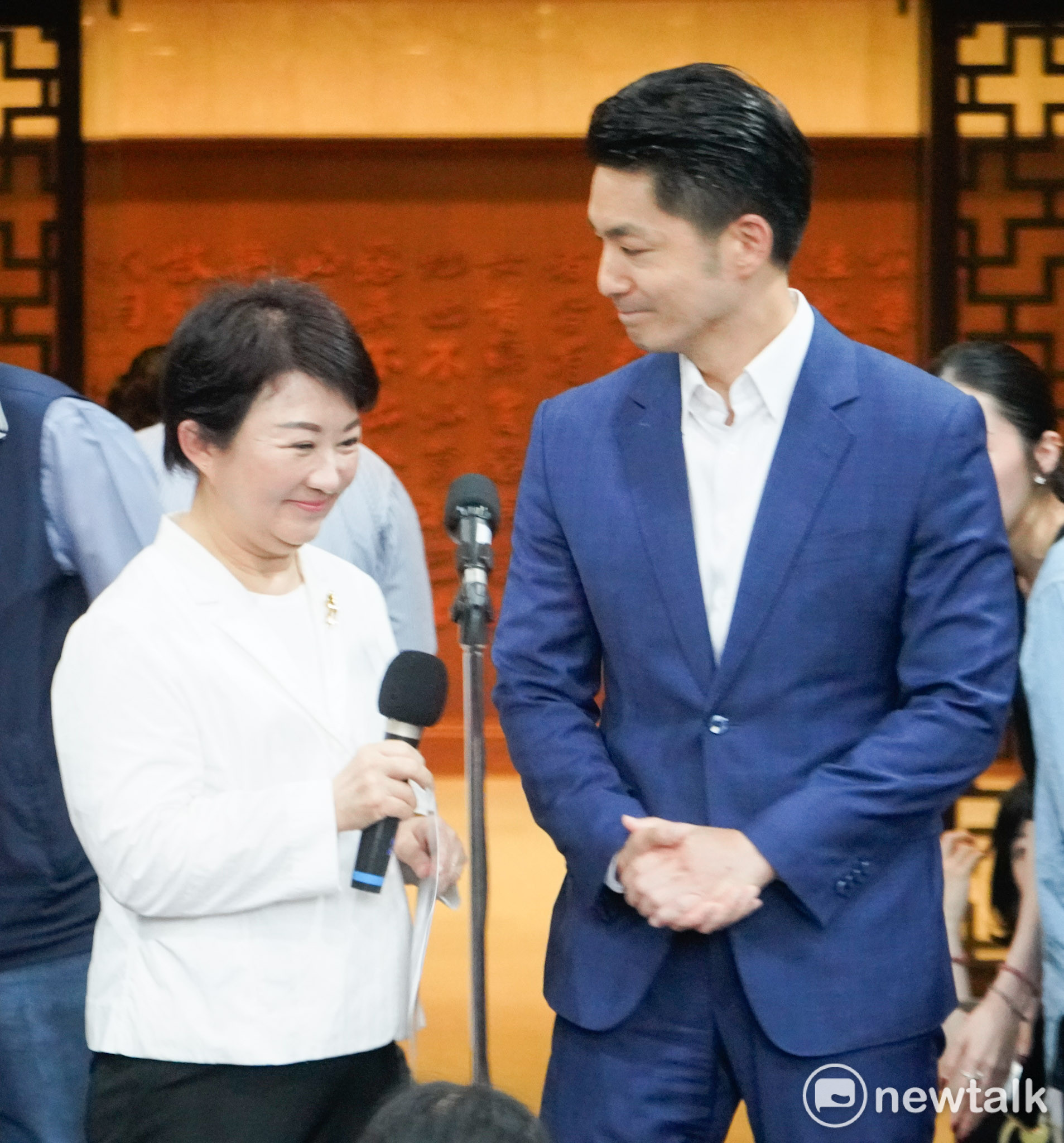  台北市長蔣萬安、台中市長盧秀燕。 圖：張良一／攝（資料照） 