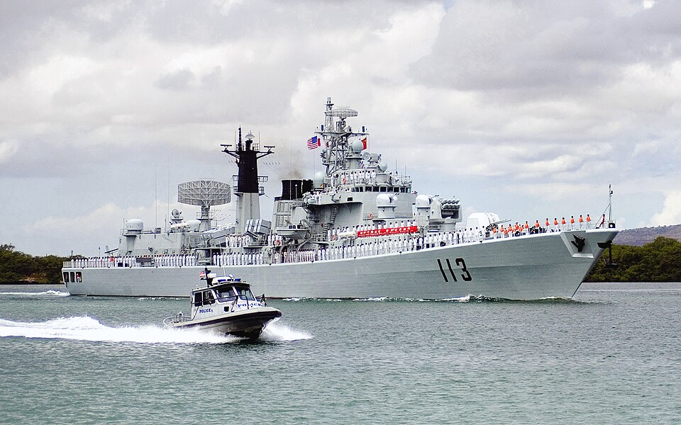  中國 052 型驅逐艦。 圖：翻攝自U.S Navy Photo 