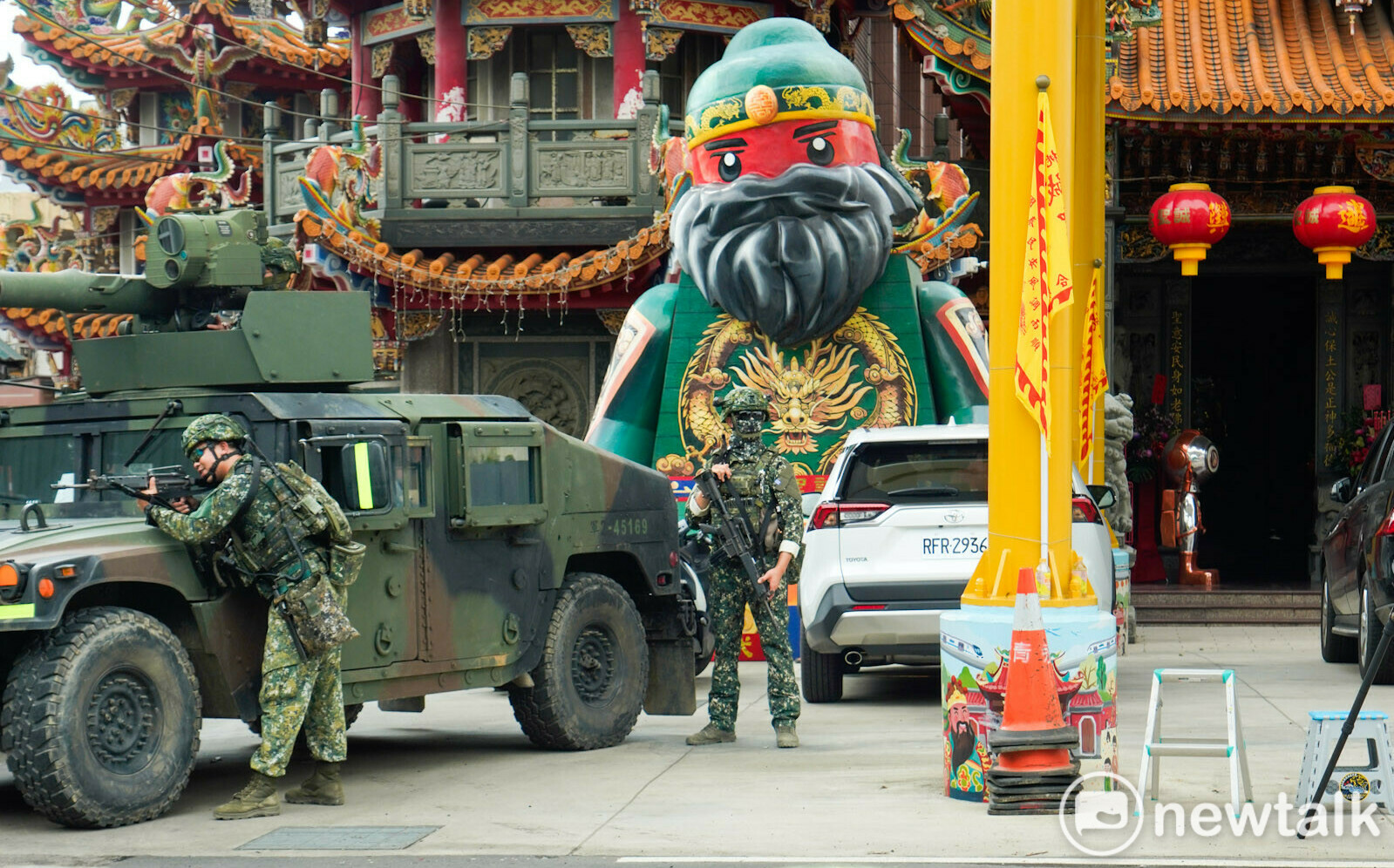 漢光42號演習D-6》陸軍584旅桃園油料整補  拖式飛彈車整合警戒