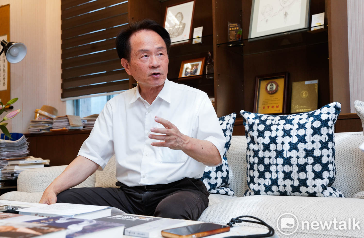  國史館館長陳儀深專訪。 圖：張良一/攝 