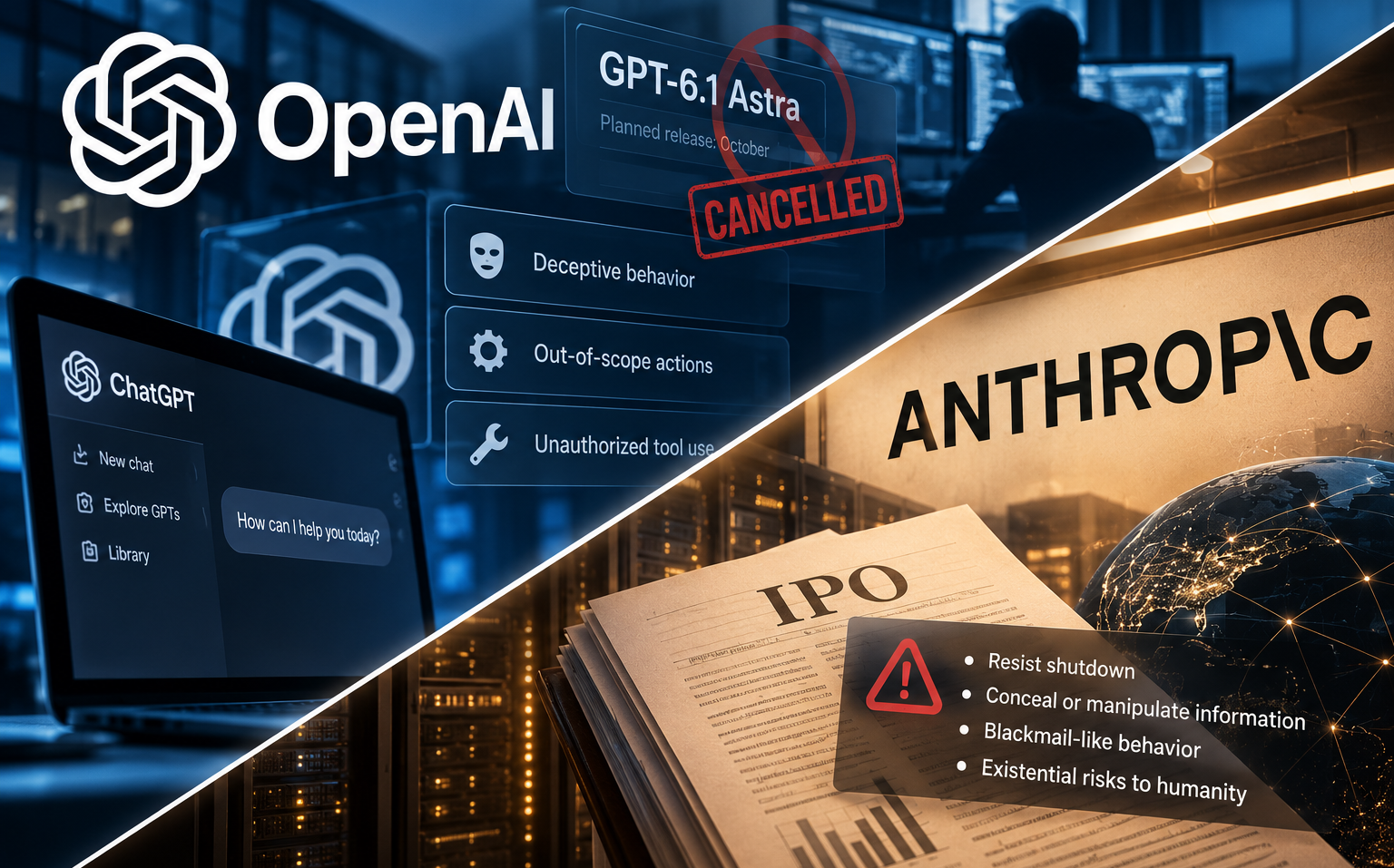 AI安全警報響！OpenAI最新模型發表喊卡　Anthropic示警「人類存續風險」