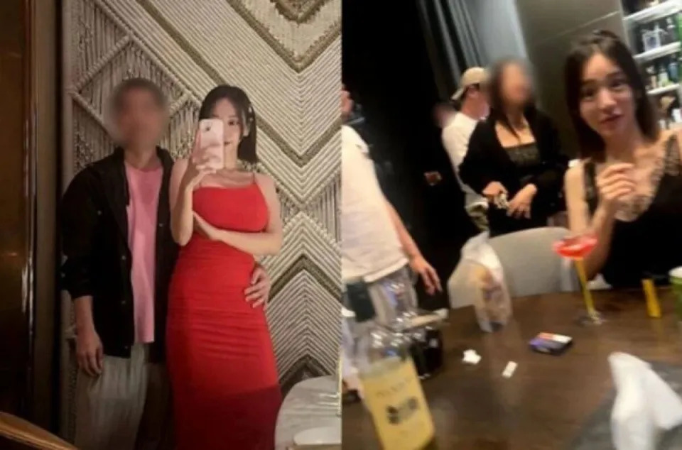  根據柬埔寨消息來源，黃荷娜近期多次出入娛樂場所，並與涉足電詐產業的業者舉辦聚會。 圖：翻攝自 騰訊新聞 