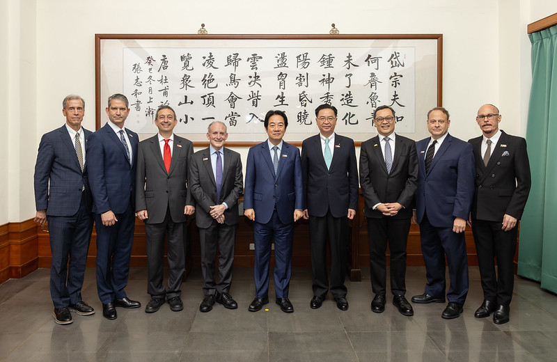  賴清德說，「綏靖政策」永遠不是遏制威權國家的解方。 圖：總統府提供 