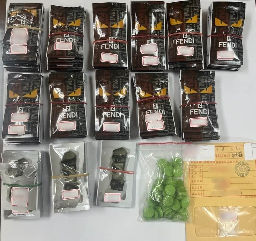 高雄男駕車拒檢逃逸 警攔查起獲多樣毒品571公克