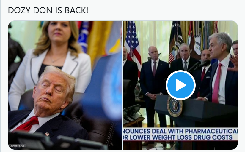 川普白宮開會「打瞌睡」畫面曝光 紐森酸:「瞌睡唐」又來了