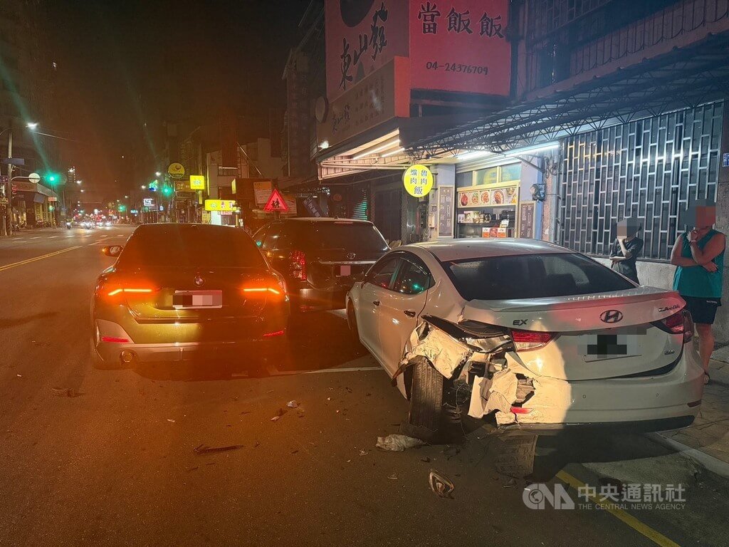 台中酒駕釀交通事故　女駕駛撞毀3車受傷遭法辦