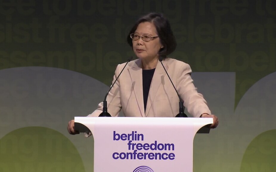 「台灣深知威脅所在」蔡英文柏林演說:願與世界分享民主韌性經驗