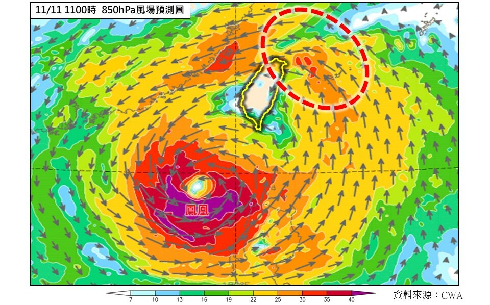 共伴效應今日最明顯!東北季風+鳳凰颱風 13個縣市「豪大雨特報」