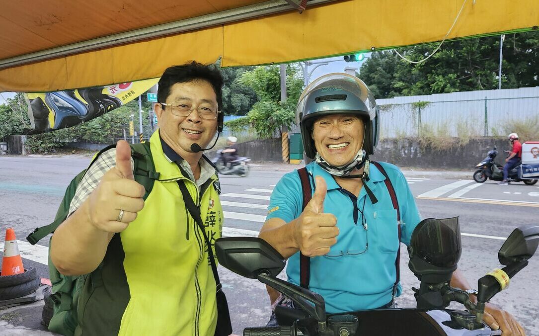 颱風前疾行拜訪左營三里 市議員參選人薛兆基提社區再生藍圖