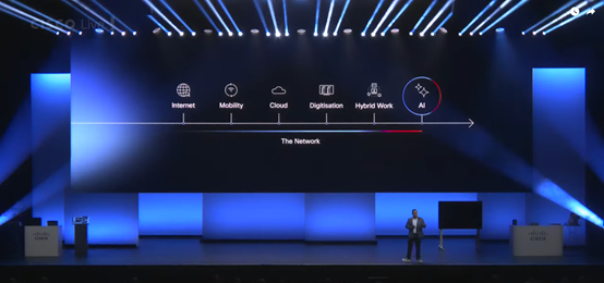  網通大廠思科（Cisco）展示AI資料照。 圖: 擷取自Cisco Live 2025 Melbourne影音 
