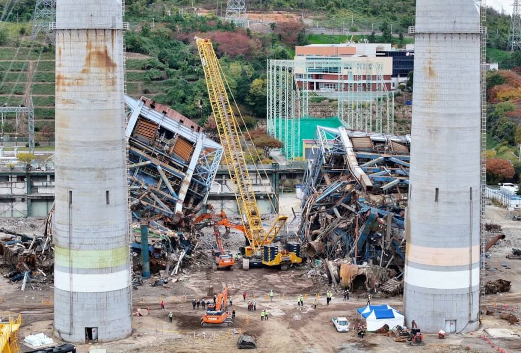 韓國蔚山發電廠鍋爐塔倒塌事故 7名被埋工人全部罹難