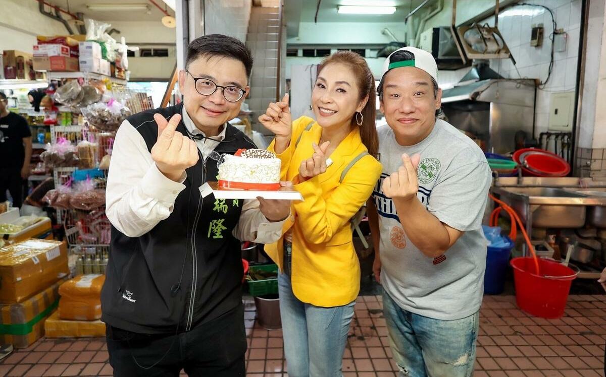 暢談高雄發展及行銷經驗 賴瑞隆偕藝人吃爆岡山文賢市場
