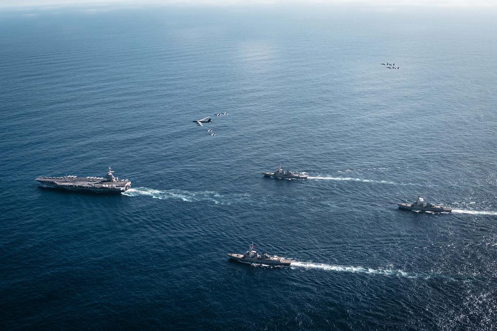 美軍稱「福特號」為最致命的海上平台，近日駛入加勒比海為委內瑞拉帶來更大威脅。 圖：翻攝自 X @Aurora107E