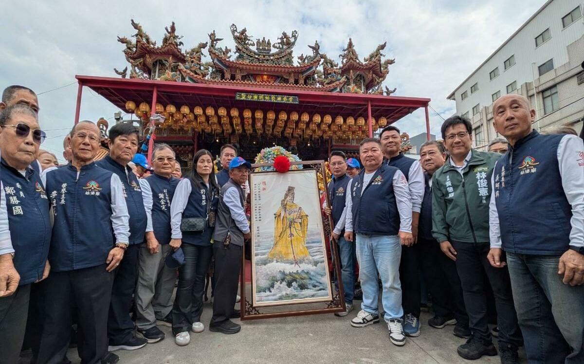 北港媽祖蒞臨台南 永康姑婆廟獻畫恭迎聖駕