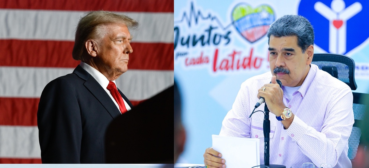 美國總統川普（左）委內瑞拉總統馬杜洛（右）。 圖：翻攝自兩位領袖的臉書，新頭殼後製 