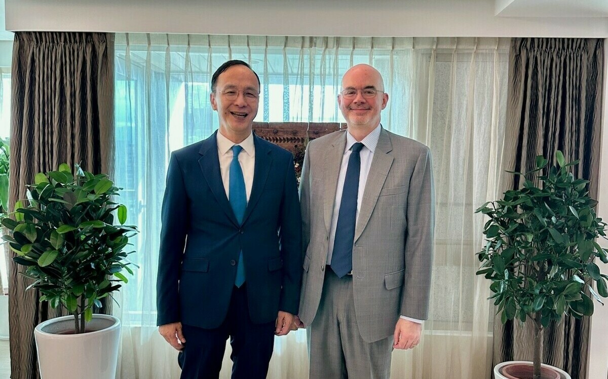 朱立倫喊支持國防預算 AIT秀會面照:強化美台合作、推動共同目標