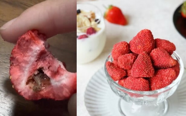 草莓凍乾遭爆「內有完整小蟲」 賣場:抽樣檢測無異常