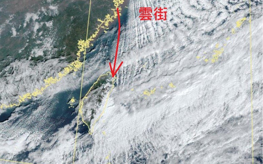 雲街出現!台灣進入乾冷型態 鄭明典揭衛星雲圖成因
