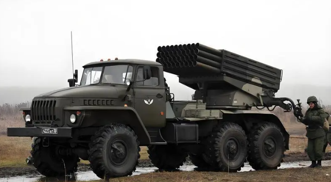 BM-21「冰雹」火箭砲。 圖:翻攝自沉浮歐羅巴