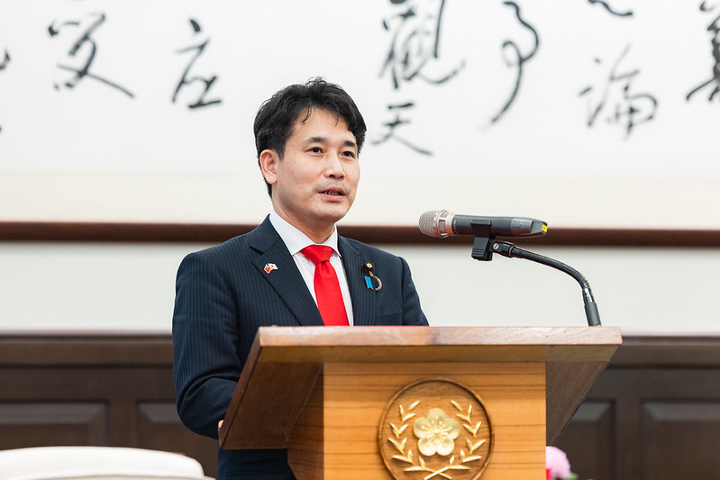  「TY會」會長瀧波宏文日本參議員是台灣女婿。 圖：總統府提供 