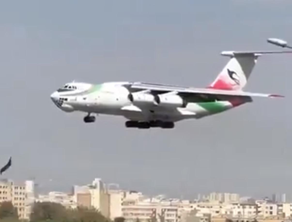  白俄羅斯製的伊留申 Il-76 運輸機。 圖：翻攝自 X 