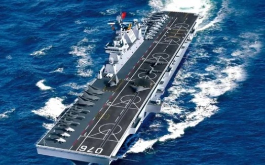 076部署新無人戰鬥機成「航母」! 專家:打造「雙子型聯合作戰系統」