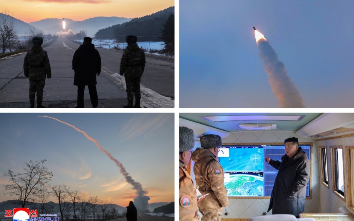 核武成護身符?疑回應美抓捕馬杜洛 金正恩親自指導高超音速導彈發射訓練