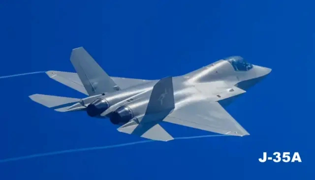  殲-35A 隱形戰機。 圖：翻攝自 騰訊新聞 