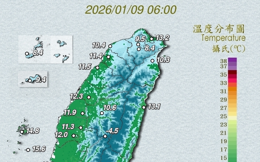 台北「9.2度」寒流達標!氣象專家分析冷空氣減弱時間點
