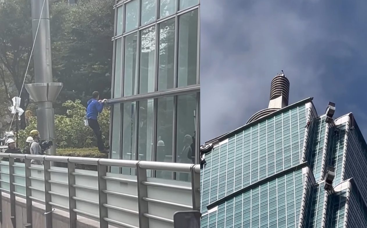 (影)直擊霍諾德「徒手試爬」台北101!網歪樓問下樓方式 本尊給答案