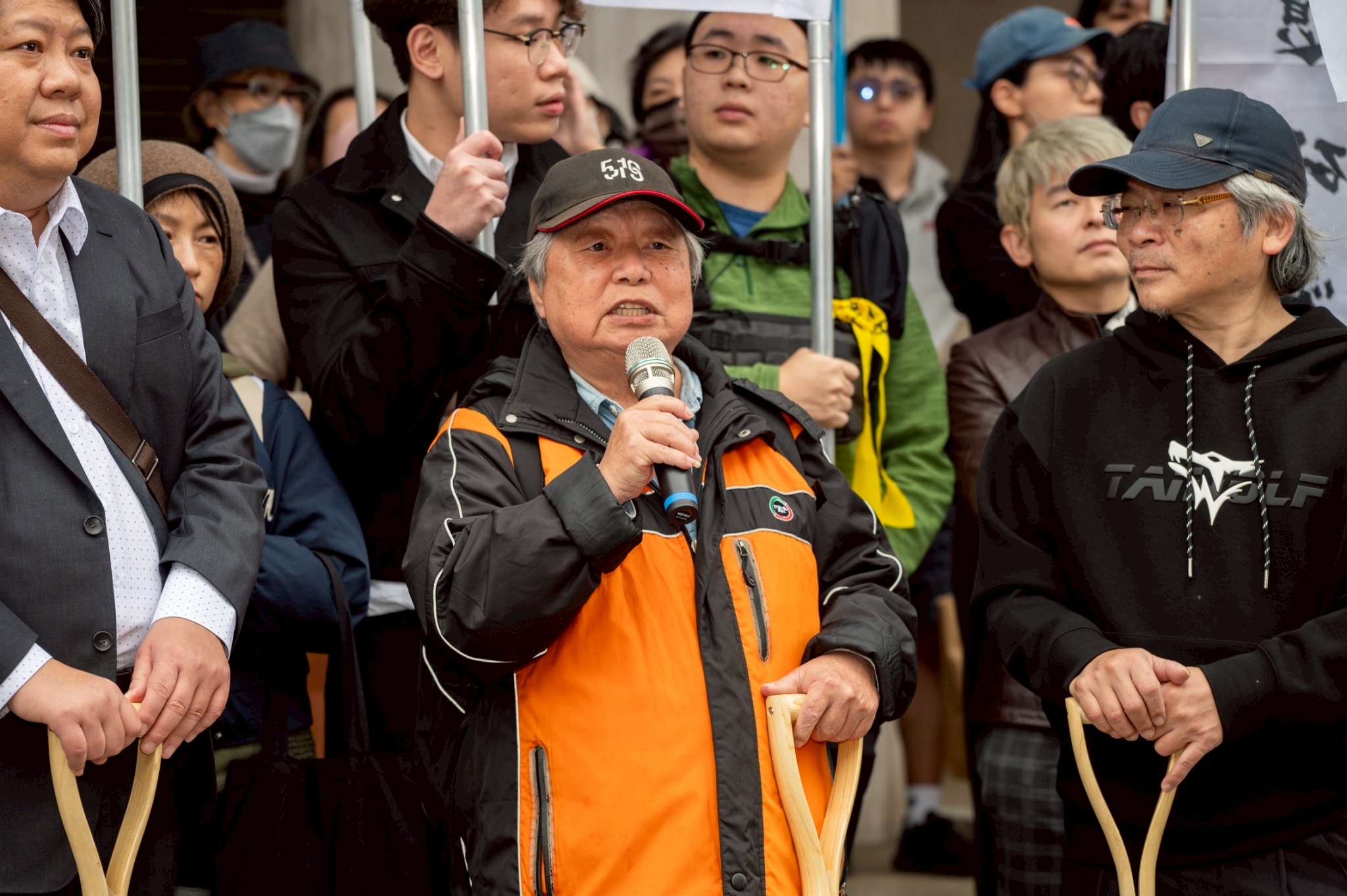  白色恐怖受難者呂昱：當前已非單純政黨競爭，而是涉及國家認同與民主存亡，轉型正義若被掏空，將是台灣民主的重大挫敗。 圖：經民連提供 