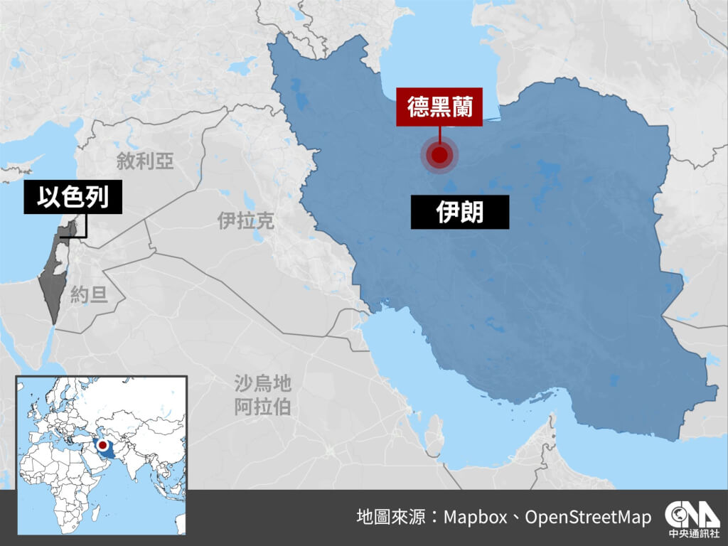伊朗國家電視台證實德黑蘭遭以色列空襲 以在野黨領袖矢言團結