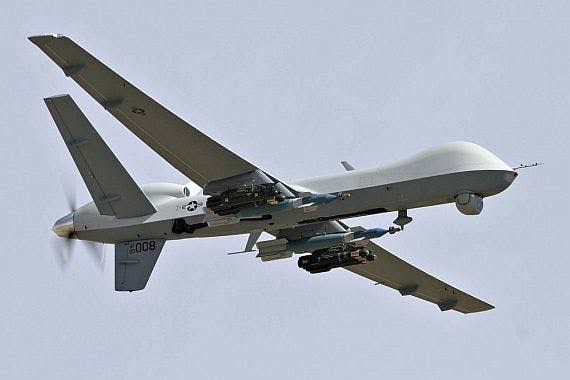 MQ-9「死神」（Reaper）無人機。 圖：翻攝「X」@TrendTicker3 