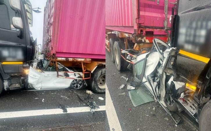 國道大車追撞夾殺轎車駕駛!物流公司遭網友負評灌爆