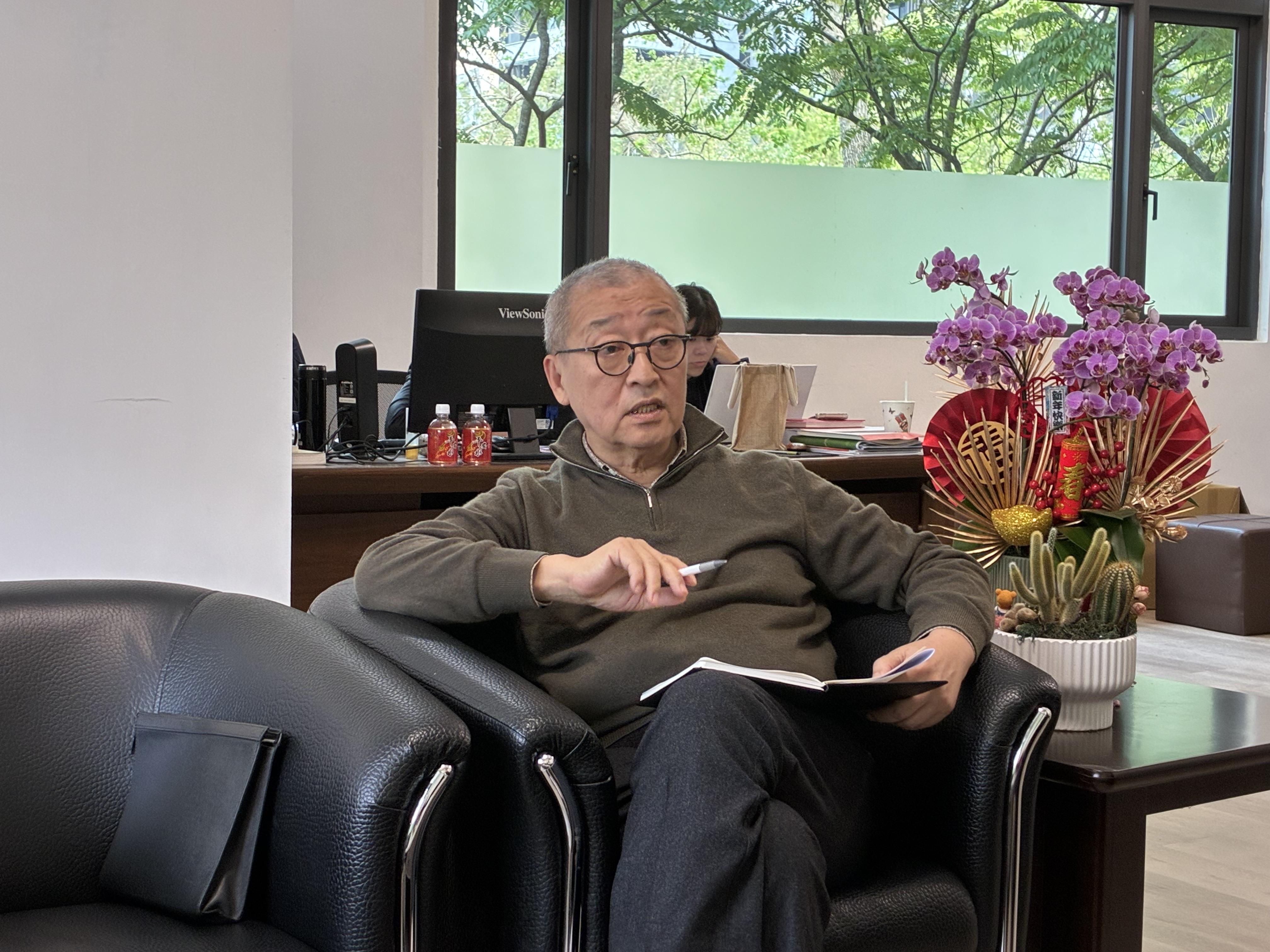  民進黨宜蘭縣長參選人林國漳的競選總部主委林向愷。 圖：詹家威/攝 