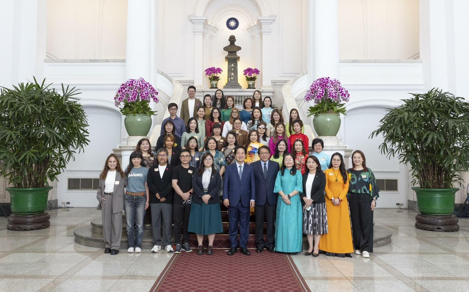 民進黨與新住民交流參訪總統府 賴清德:先來後到都是這片土地的主人