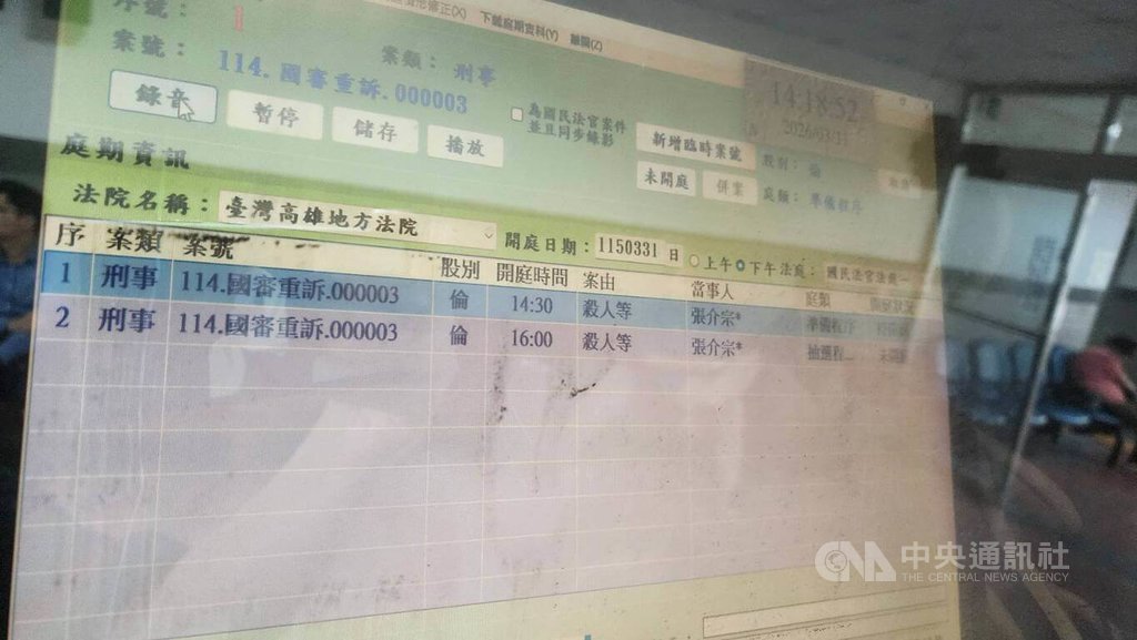 高雄連環殺人案嫌犯張介宗生日開庭 6/5宣判