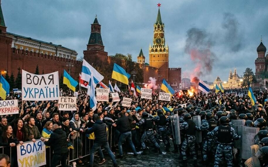 俄擴大網路封鎖! 不爽Telegram受限 抗議民眾擠爆紅場 還有人拿烏國旗....