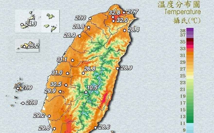 花東縱谷變火爐!東里飆37.1度稱霸 全台前5熱都在花東
