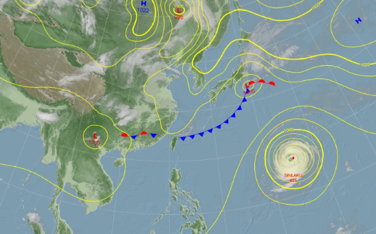 鋒面、颱風包夾!中颱「辛樂克」準備大迴轉 下雨時程出爐
