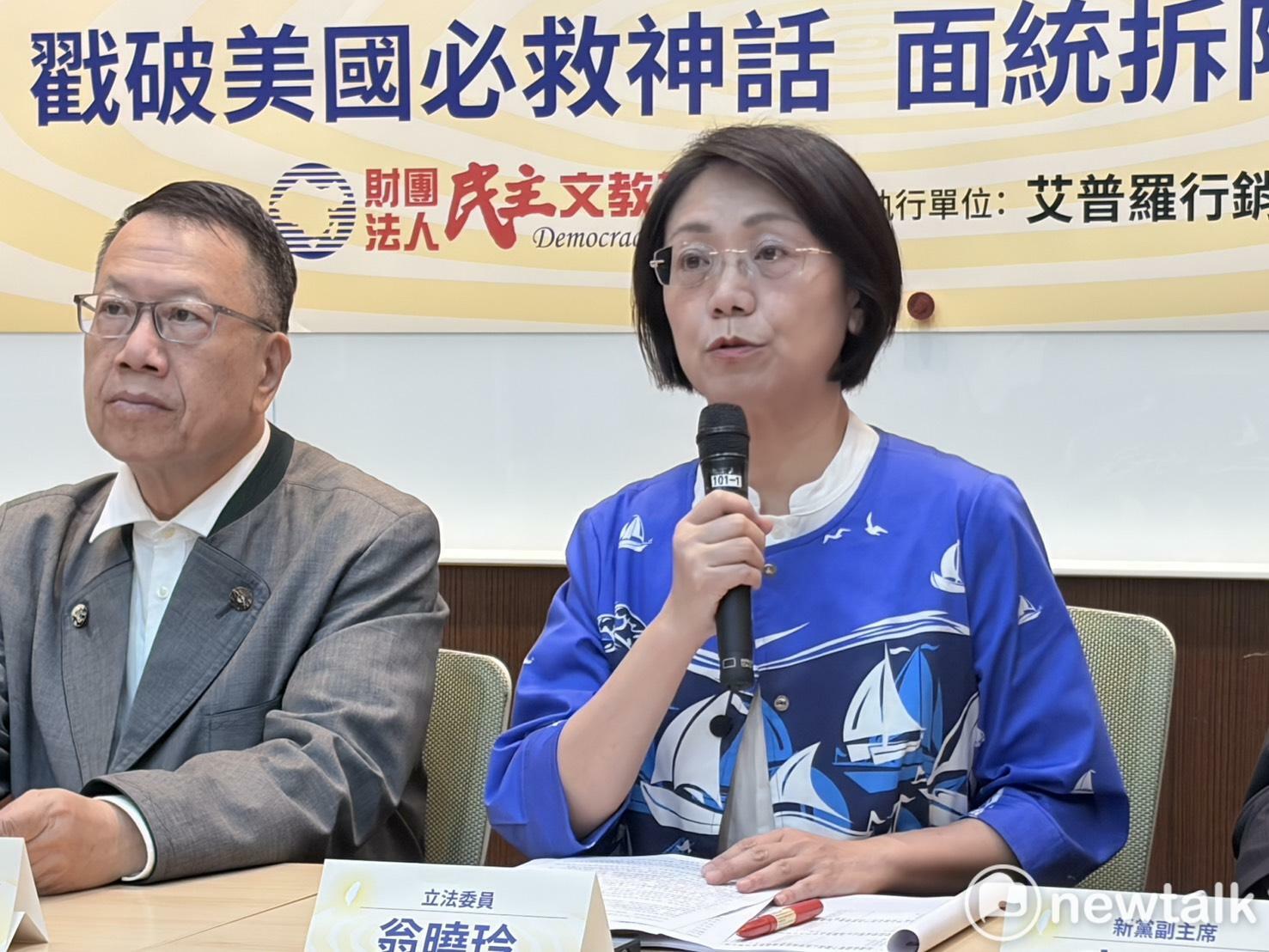  國民黨立委翁曉玲。 圖:李宣萱/攝 