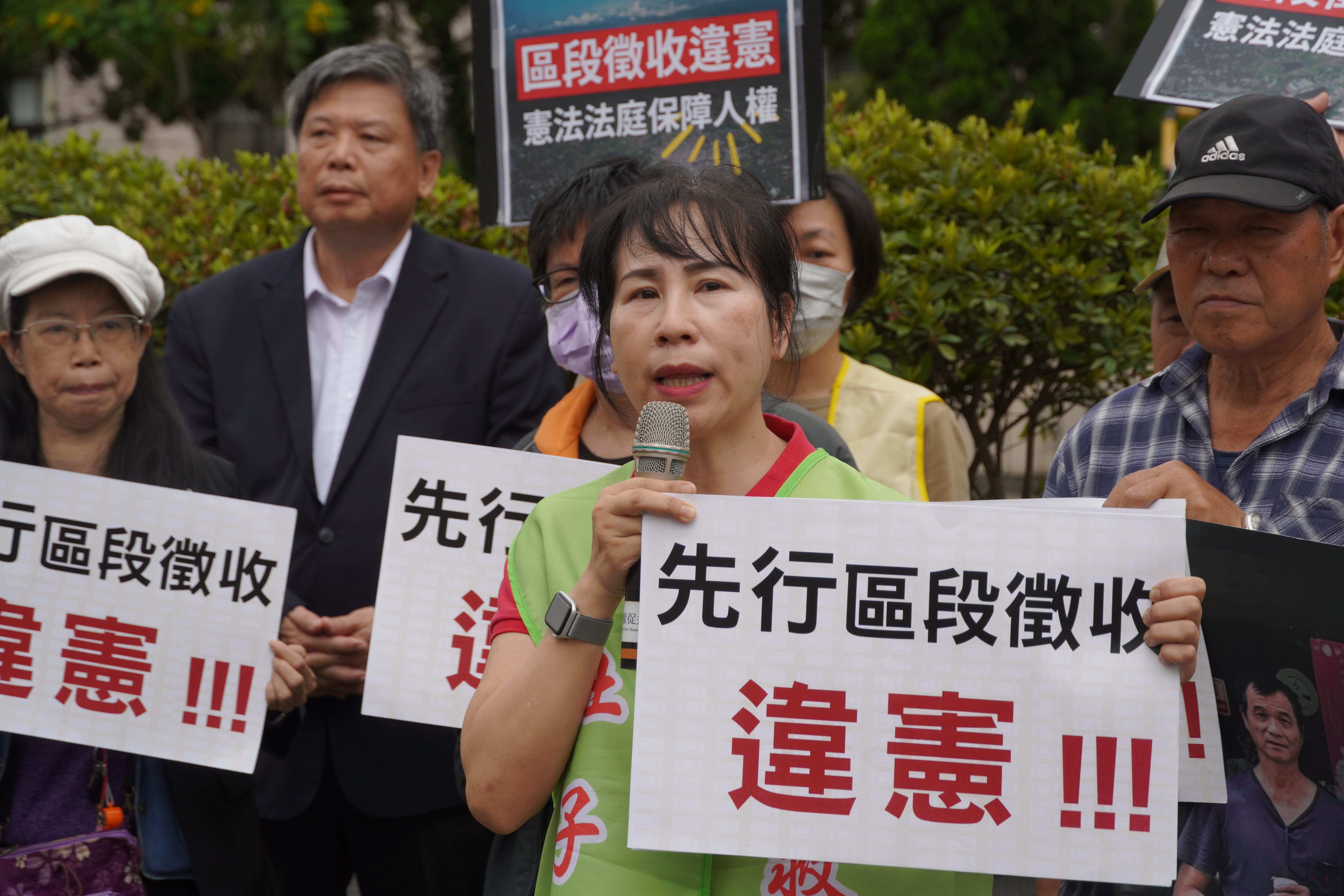  社子島自救會發言人李華萍。 圖：台灣人權促進會 提供 