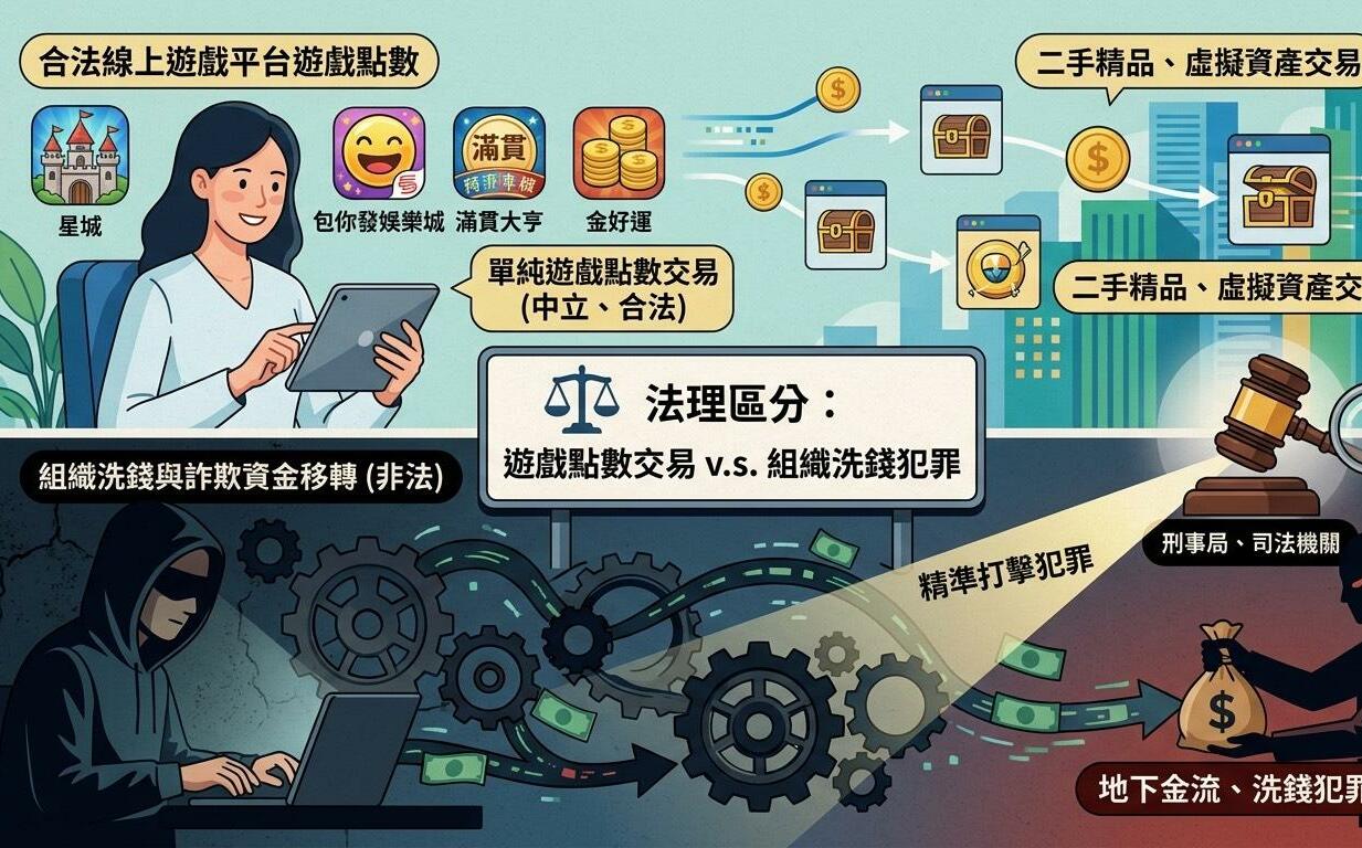 專論》刑事局別搞錯啦！釐清法律邊界：遊戲點數何辜 犯罪重點在於非法金流與洗錢組織