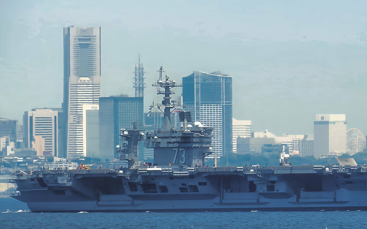 美前沿部署航艦CVN-73  「離巢」駛離橫須賀