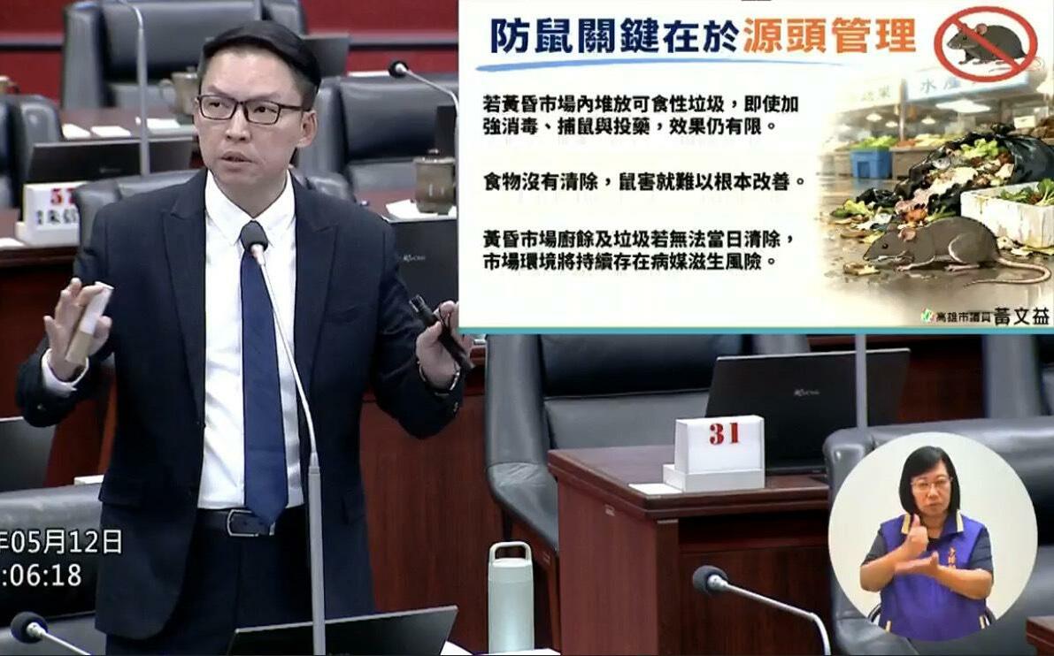 黃文益總質詢鎖定「防鼠、護毛、敬老、助租」 促高市府解決民生陷阱