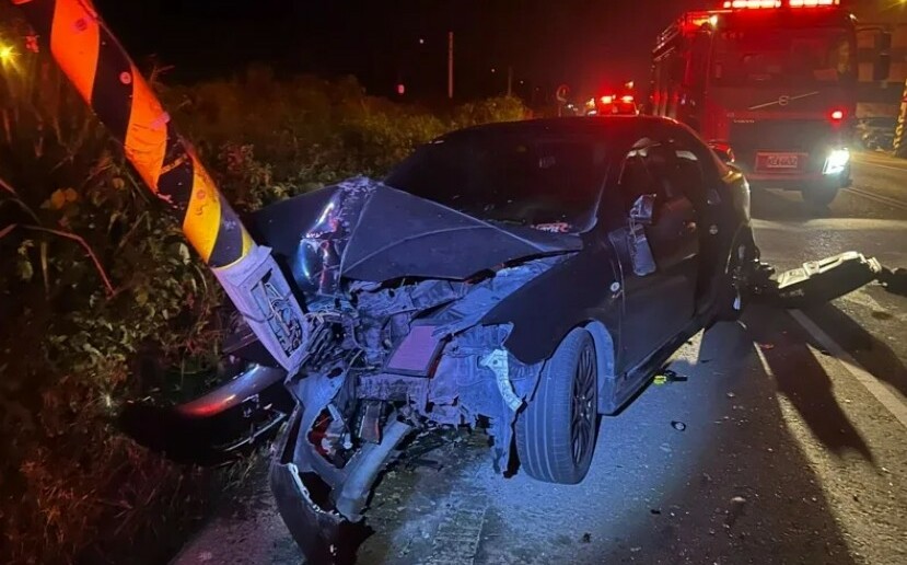 花蓮光復死亡車禍!4旬男開車自撞電桿「車體變形」魂斷台9線